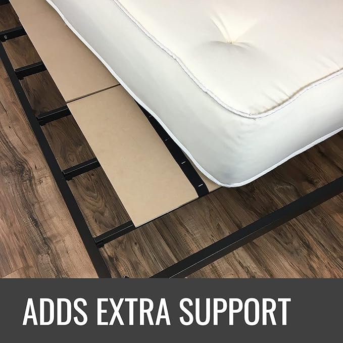 DMI Foldable Box Spring, Bunkie Board, Bed Support Slats for Support to Streamline and Minimize the Bed, No Assembly Needed, Twin Size, 60 x 30,Brown