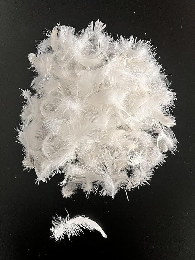 Bulk Goose Down Feather Stuffing & Fill – Hypoallergenic Pillow Filling, Repair, Restuff, Fluff for Couch Cushions, Comforters, Jackets5/95-8Lb DIY
