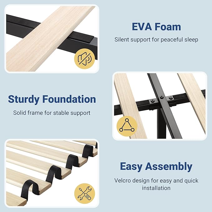 Allewie King Size Upholstered Bed Frame with Charging Station & Storage Headboard, Soft Velvet Wingback Platform Bed, Strong Wooden Slats Support, No Box Spring Needed, Easy Assembly, Light Grey