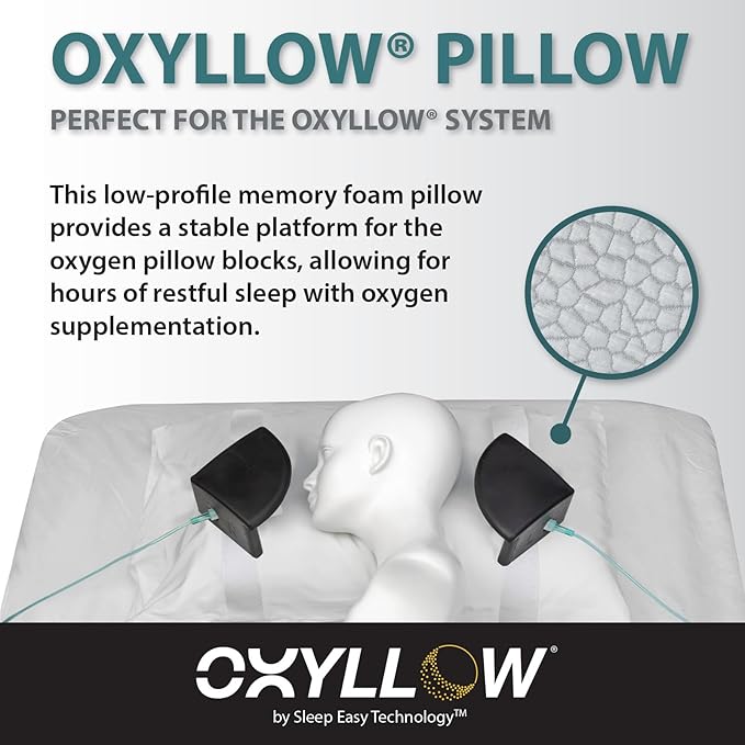 Oxyllow Memory Foam Pillow - Hypoallergenic - Memory Foam - Latex Free - Cooling Pillow - Stomach Sleepers - Standard Pillow Size - Bed Pillow -