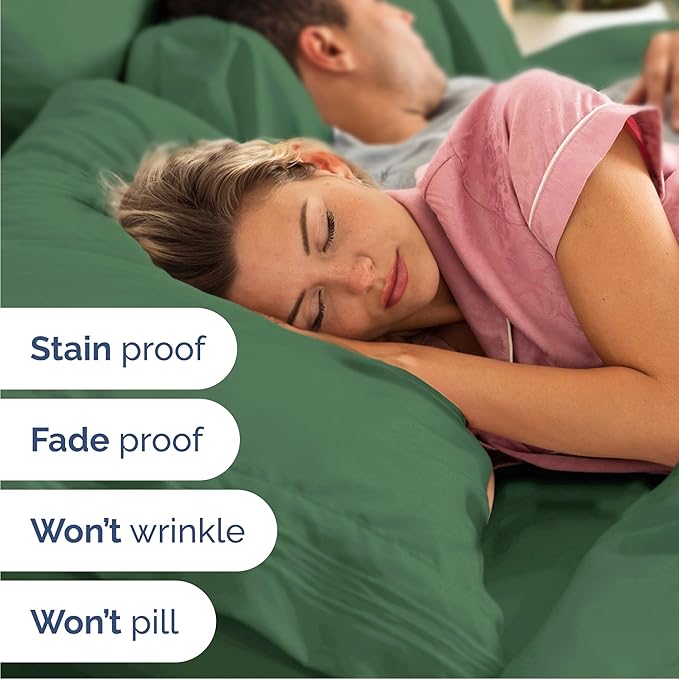 Cal King Size 4 Piece Sheet Set - Comfy Breathable & Cooling Sheets - Hotel Luxury Bed Sheets for Women & Men - Deep Pockets, Easy-Fit, Soft & Wrinkle Free Sheets - Emerald Green Oeko-Tex Bed Sheets