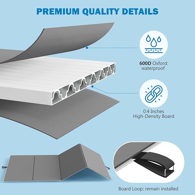 Bunkie Board King Size (76x80''), Heavy Duty Bed Boards for Frame, Sleeper Sofa Support Board to Stop Sagging Mattress, Breathable, Noise Minimizing, Moisture Resistant