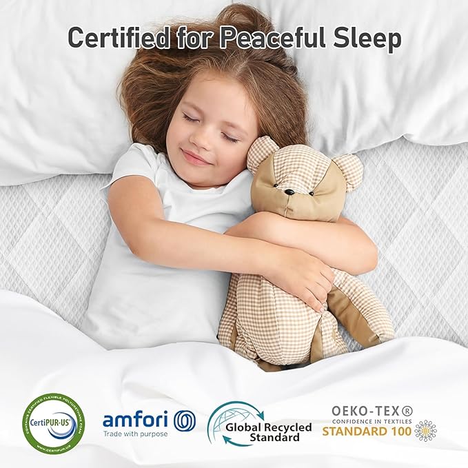 Extra Firm Mattress Topper Twin-XL: 3 Inch High Density Foam for Pain Relief, Super Support Cooling Bamboo Mattress Pad, Breathable Washable Anti-Slip Cover, CertiPUR-US Oeko-Tex Certified 80Lx38W