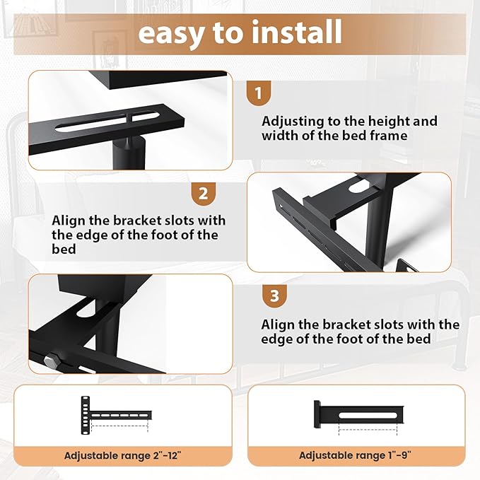 Adjustable Bed Headboard Brackets,Universal Headboard Brackets for Adjustable Bed Base for Twin/King/Queen/Full Size Bed Frame