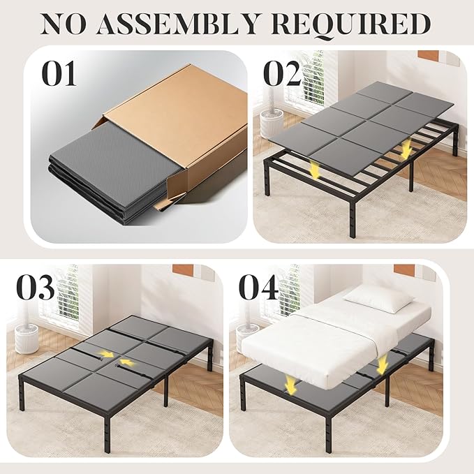 Premium Bunkie Board Twin Size (38" x 75") – High Density Mattress Support, Helps Reduce Sagging, Low Profile, Non-Slip, Moisture-Resistant, for Daybed Platform & Slatted Bed Frames