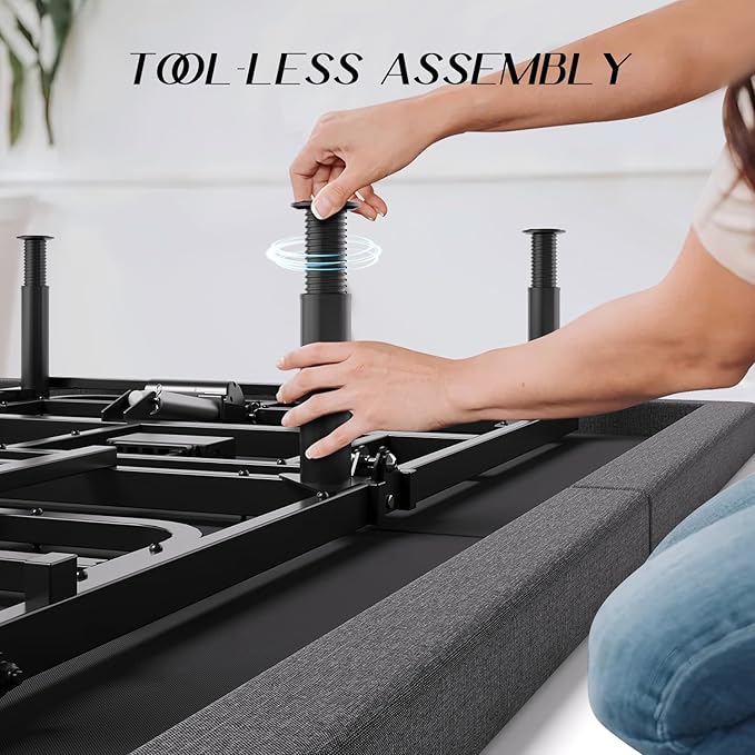 Adjustable Bed Frame Full Size with Massage -Wireless Remote Electric Power Bed Foundation Under-Bed Lighting | Zero Gravity | USB PortsX2 | Height Adjustable Legs