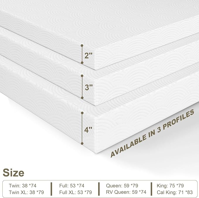 Zenzy 4" Twin XL Mattress Topper Cover, Oeko-TEX Certified, Ultra-Soft Zippered Topper Protector Twin Extra Long with Adjustable Straps, Washable (Cover Only)