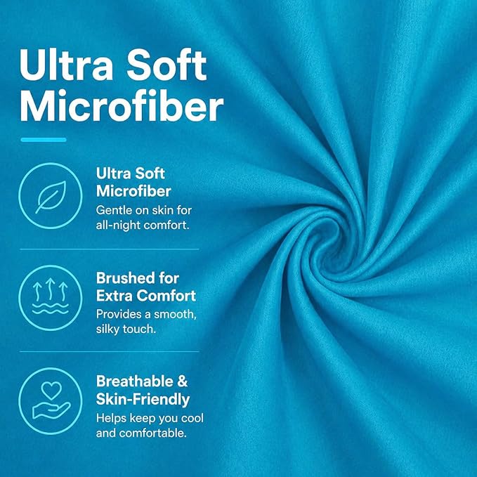 EVOLIVE Ultra Soft Body Pillow Cover 21"x54", Cozy Microfiber Pillowcase with Hidden Zipper, Breathable, Perfect for Pregnancy & Side Sleepers, Cover Only (21"x54" Body Pillow Cover, Ocean)