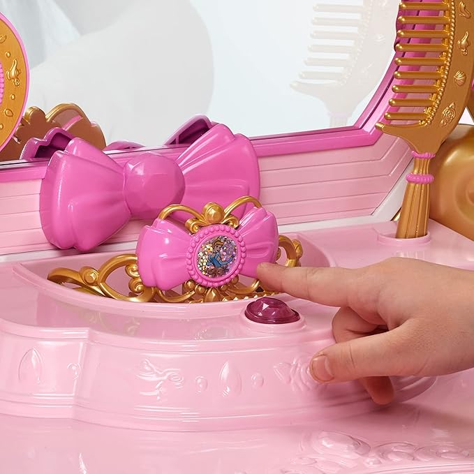Disney Princess Ultimate Musical Vanity with Enchanting Messages & Celebration Song! Includes Brush, Comb, Tiara & 5 Rings