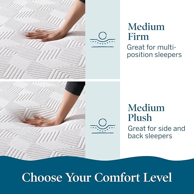 Lucid 14 Inch Memory Foam Mattress - Medium Plush Feel - Infused with Refreshing Bamboo Charcoal and Cooling Gel - Bed in a Box - Temperature Regulating - Pressure Relief - Breathable - Twin Size