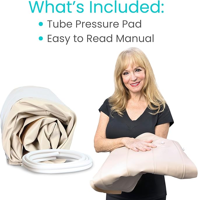 Vive Alternating Air Pressure Mattress Pad Replacement - The Original Bed Sore Prevention Solution - Hospital & Home Mattress Topper - Includes Waterproof Inflatable Ulcer Cushion Pad, Heat Resistant