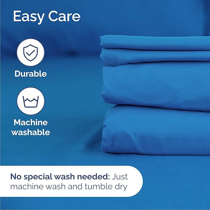 Cal King 6 Piece Sheet Set - Comfy, Breathable & Cooling - Soft Hotel Luxury Bedding for Women, Men, Kids, Teens and Children - 1 Flat & 1 Fitted Sheet & 4 Pillowcases with Deep Pockets - Royal Blue