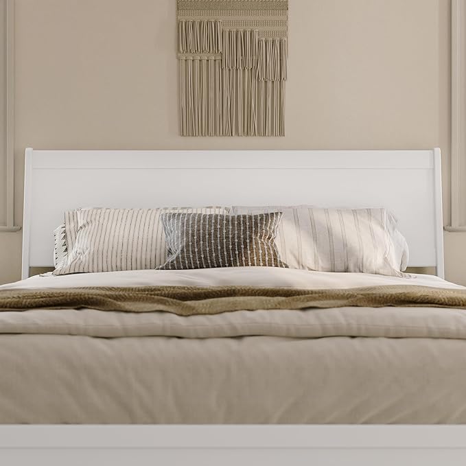 AFI, Casanova King Solid Wood Panel Headboard, White