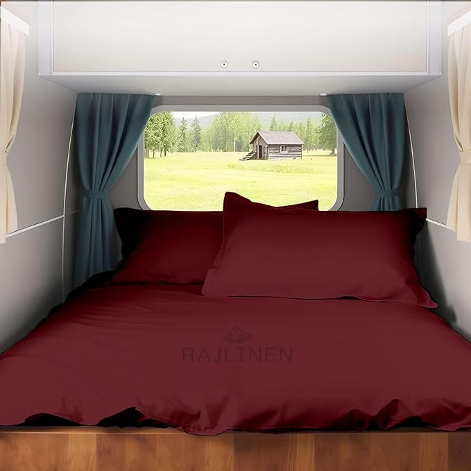 King Sheet Set (78x80) – 100% Egyptian Cotton, Soft & Cooling, 16” Deep Pocket Fitted Sheet, Luxury Hotel Quality Bedding (Burgundy Solid)