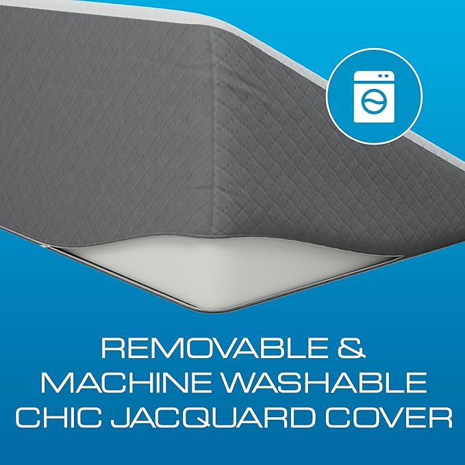 Kolbs Bed Wedge Pillow for Sleep Apnea, FSA Eligible Acid Reflux, and Back Pain Relief, with Chic Jacquard Cover - Headboard Wedges for Sleeping (Standard Wedge 12" Height)