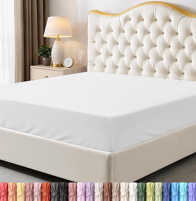Utopia Bedding Twin XL Fitted Sheet - Bottom Sheet - Deep Pocket - Soft Microfiber - Shrinkage and Fade Resistant - Easy Care -1 Fitted Sheet Only (White)