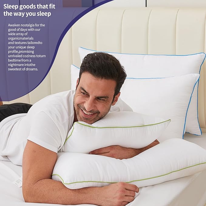 Bed Pillows King Size Set of 2,for Sleeping, Adjustable King Pillows 2 Pack with Zipper, Cooling Hotel Quality with Premium Soft Down Alternative Fill