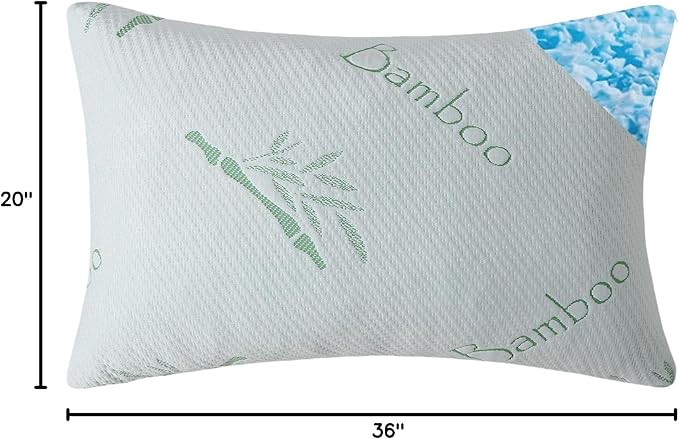 HOXXME Single Memory Foam Pillows King Size Set of 1, Cooling Rayon Pillow with Breathable Cover, Bed Pillow for Sleeping 1 Pack, Firm Adjustable for Neck Support, Hotel Quality Rest Pillow 20" x 36"