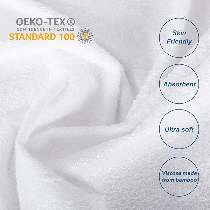 RV Short King Size Mattress Protector Waterproof,Smooth Top Mattress Protector for Kids,Breathable Skin Friendly and Noiseless Fitted Sheet,Viscose Terry Mattress Cover