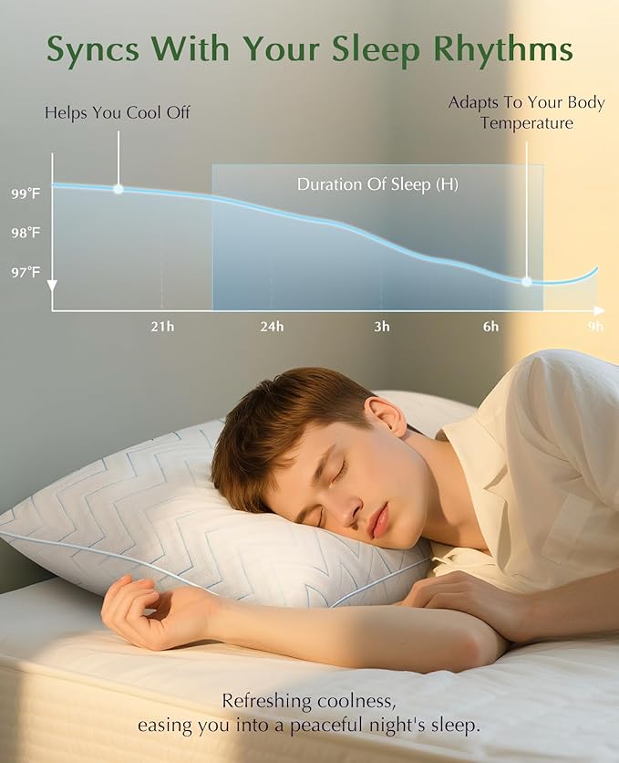 DIORIS King Size Pillows Set of 2 - Hotel-Quality Down Alternative Bed Pillows for Back, Side & Stomach Sleepers, Cooling Breathable Microfiber Fill, Medium Firm Support for Neck & Shoulders