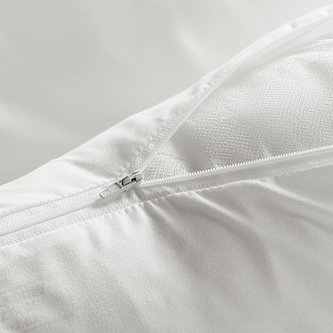 BEITE 4 Pack Pillow Case Protectors Standard -White 20×30 Inches with Smooth Zipper Design -Comfortable and Skin-Friendly Pillowcase