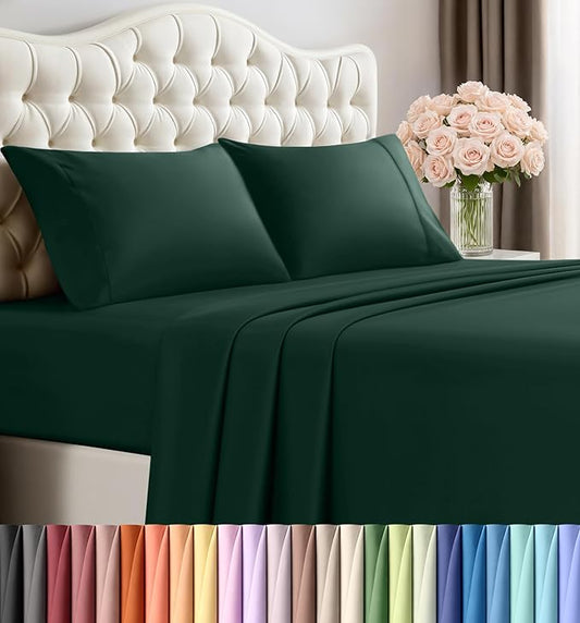Utopia Bedding Full Bed Sheets Set - 4 Piece Bedding - Brushed Microfiber - Shrinkage and Fade Resistant - Easy Care (Emerald Green)