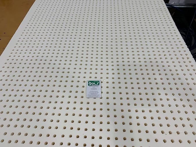 Dormir True Green Premium 100% Natural Organic Latex Mattress Topper (2"" TwinXL Medium No Cover) - GOLS Certified Quality for Exceptional Comfort, Durable, Firm & Bouncy, Cream