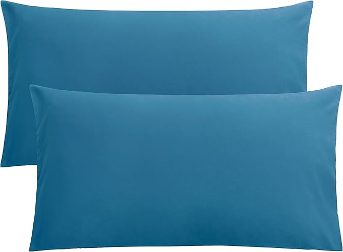 FLXXIE King Pillow Cases Set of 2, Soft Microfiber Pillow Covers with Envelope Closure, Wrinkle, Fade and Stain Resistant Pillowcases, 20x36, Teal