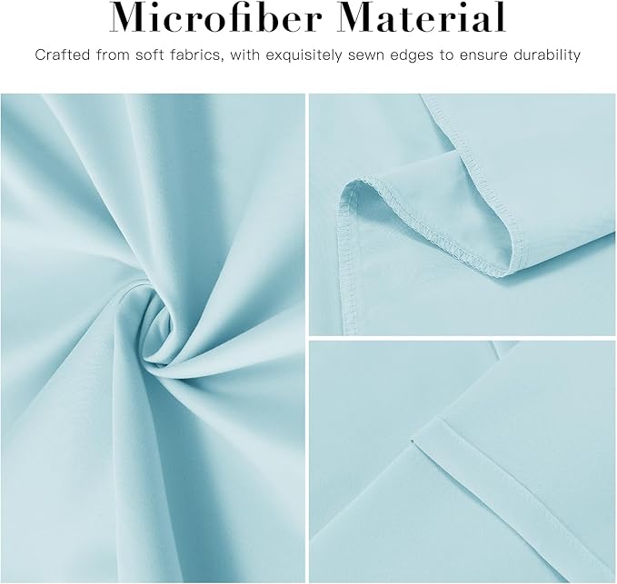 DOWNSTORIA Body Pillow Cover, Ultra Soft Microfiber Long Pillowcase, Envelope Closure Large Pillow Cases 20x54 inch (Light Blue)