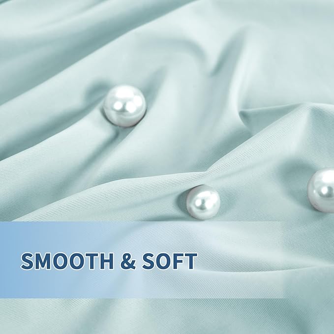 Premium Cooling Pillowcases King Size Set of 2 for Hot Sleeper & Night Sweats Beauty Sleep Reduces Wrinkles & Frizz Softer Than Silk Pillow Cover Oeko-TEX Certified Mint Green Breathable