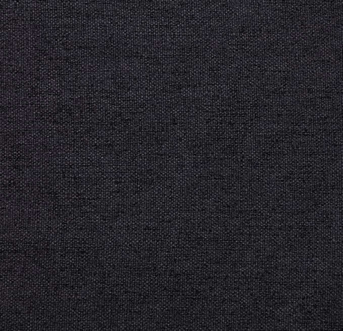 Round Bed – Washable Zip Cover - Upholstered Linen Soft Foam - Modular Minimalist Modern - Half Circle Moon - Sold Sold Separately (Waterproof Black Linen, King Base)