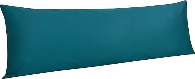 NTBAY Egyptian Cotton Body Pillowcase - 500 Thread Count Cotton Body Pillow Cover - Soft and Breathable Envelope Closure Body Pillowcase for Adults, 20x54 Inches, Slate Blue