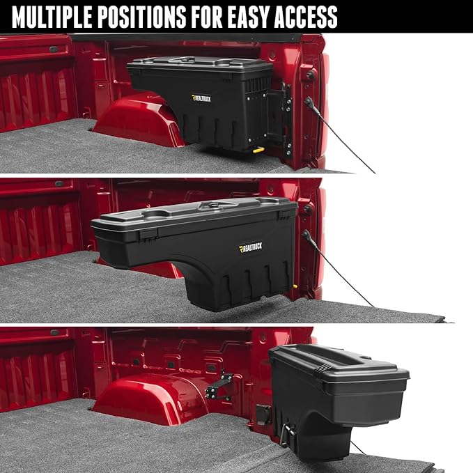 RealTruck UnderCover SwingCase Truck Bed Storage Box | SC105D | Fits 2020-2025 Chevy/GMC Silverado/Sierra 2500/3500HD Drivers Side (Will not fit with MultiPro Tailgate)