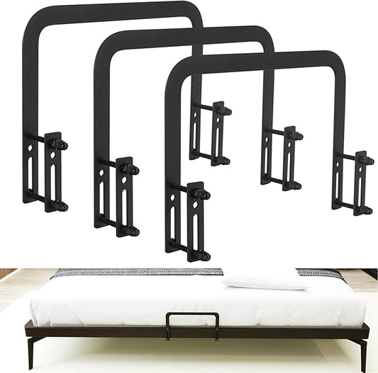 3-Piece Mattress Slide Stopper for Metal Bed Frame (H5.2in), Retainer Bar Bracket Holder Keeping Mattress from Sliding, Fits Adjustable Beds & RVs