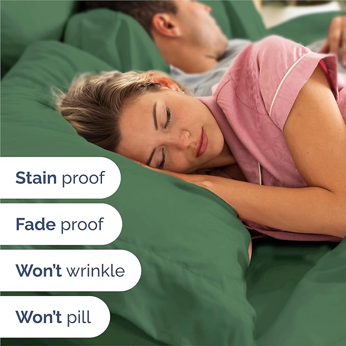 Full 6 Piece Sheet Set - Comfy, Breathable & Cooling - Hotel Luxury Bedding for Women, Men, Kids, Teens and Children - 1 Flat & 1 Fitted Sheet & 4 Pillowcases w/ Deep Pockets - Wrinkle Free - Emerald