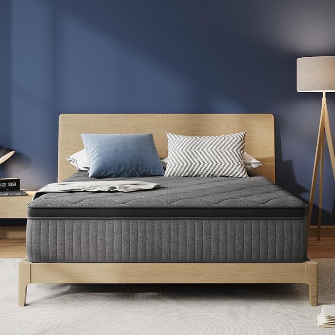 Avenco Full Size Mattress, 12 Inch Full Mattress in a Box, Medium Firm Hybrid Mattresses with Smarts™ Coil and Gel Memory Foam for Cool Night Sleep & Pressure Relief, CertiPUR-US Certified