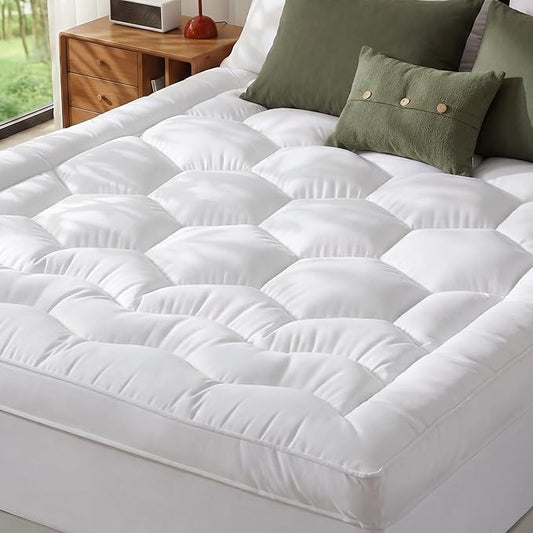 Mattress Topper, 3 Inch Hybrid Filling for Balanced Sleep, Extra Thick Twin XL Size Mattress Topper with Breathable Cover, Universal Fit for Bedrooms, Guest Rooms & RVs