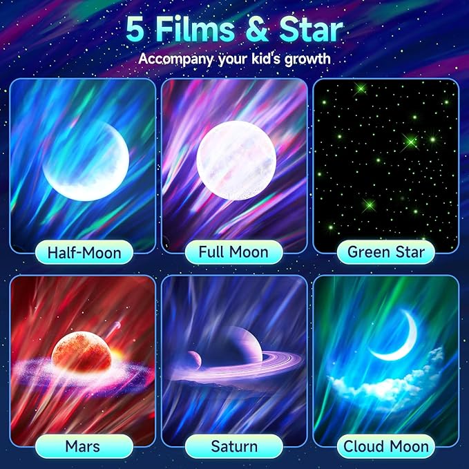 Staryou Birthday Gifts for Teen Girls & Boys - Northern Galaxy Light Projector with 15 White Noise Bluetooth Speaker, Trendy Stuff Aurora Night Light Bedroom Decor