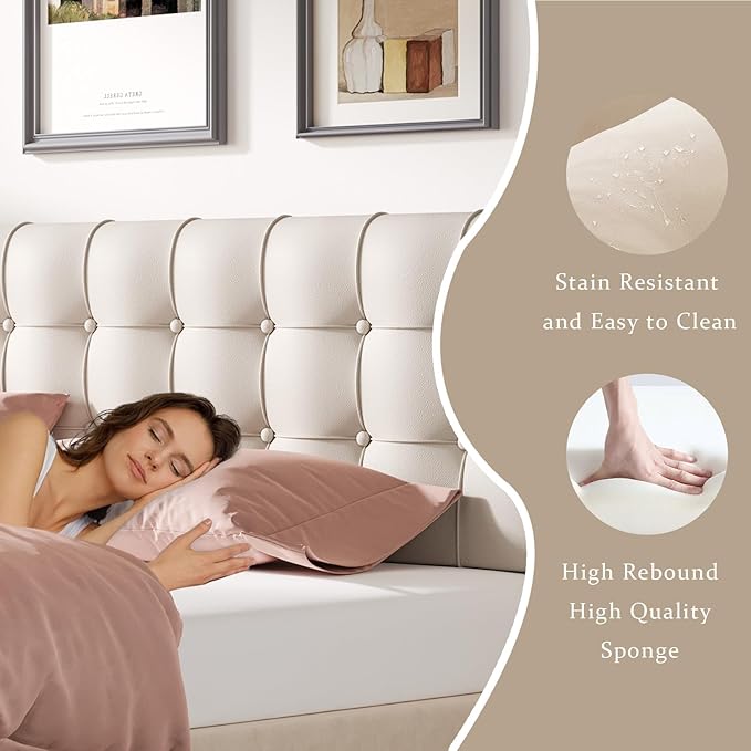 Headboard Pillow Twin Size Tufted Upholstered Headboard Cushion with Removable Cover Linen Bed Backrest Bolster Pillow for Sitting Up in Bed Reading or Rest Rectangular Support Pad for Bedroom Dorm
