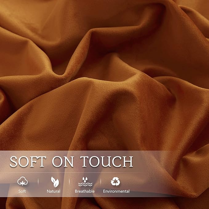 StangH Burnt Orange Body Pillow Cover, Super Soft Velvet Large Pillowcase for Pregancy/Baby, Holiday Home Decoration for All Seasons Sofa Bedroom, 20 x 54-inch, 1 Piece