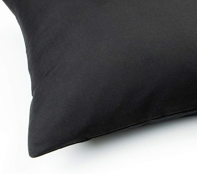 FLXXIE Pillow Cases Queen, Soft Microfiber Pillow Covers with Envelope Closure, Wrinkle Resistant Pillowcases, 2 Piece Set, 20x30, Black