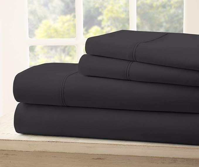 Split King Size Sheet Set - Egyptian Quality Ultra-Soft Bed Sheets - Double Brushed - Deep Pockets- Easy Fit - 5 Piece Set- Fade Resistant