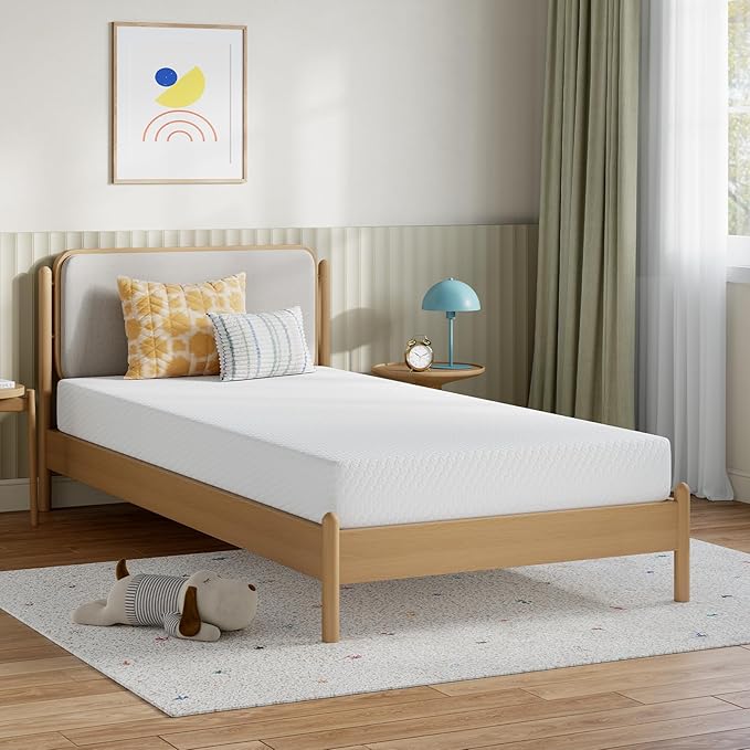 Novilla 8 Inch Twin XL Memory Foam Mattress in a Box for Kids & Adults, Contour Support & Pressure Relief, White, CertiPUR-US Certified