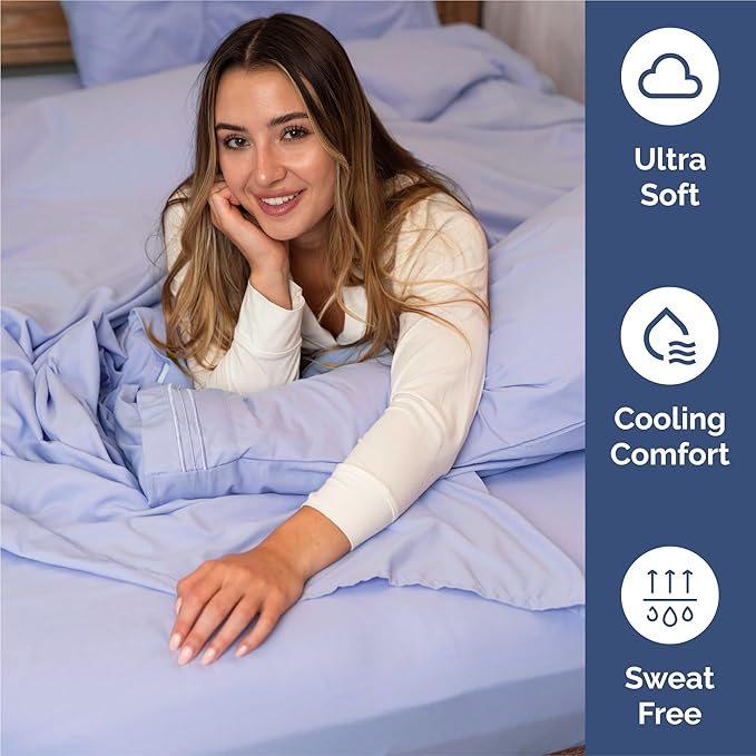 King Size 4 Piece Sheet Set - Comfy Breathable & Cooling Sheets - Hotel Luxury Bed Sheets for Women & Men - Deep Pockets, Easy-Fit, Extra Soft & Wrinkle Free Sheets - Lavender Oeko-Tex Bed Sheet Set