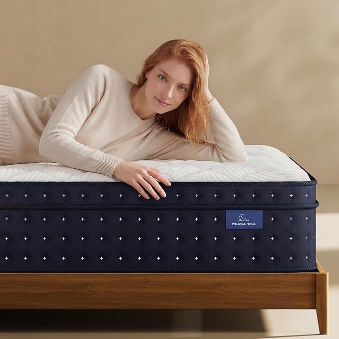 Vesgantti Twin Mattress 12 Inch - Twin Size Mattress Medium Plush Hybrid with Multi-Layer Thick Top, Motion Isolation Pocket Springs for Side Sleepers, Back Pain Relief, CertiPUR-US