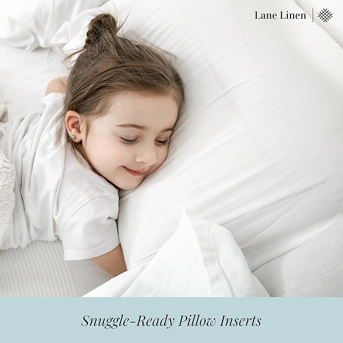 LANE LINEN Bed Pillows King Size Set of 2-20"x36" Medium Firm Down Alternative Pillows for Sleeping, Hotel Quality Back Stomach or Side Sleeper King Pillow 2 Pack, Cooling Soft Easy Care - White
