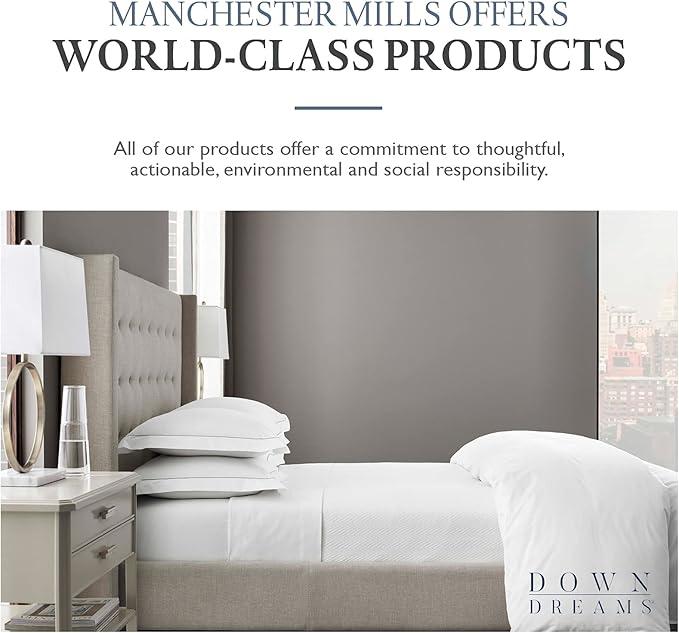 Down Dreams Manchester Mills Classic Pillows - Jumbo/Medium Support 2-Pack