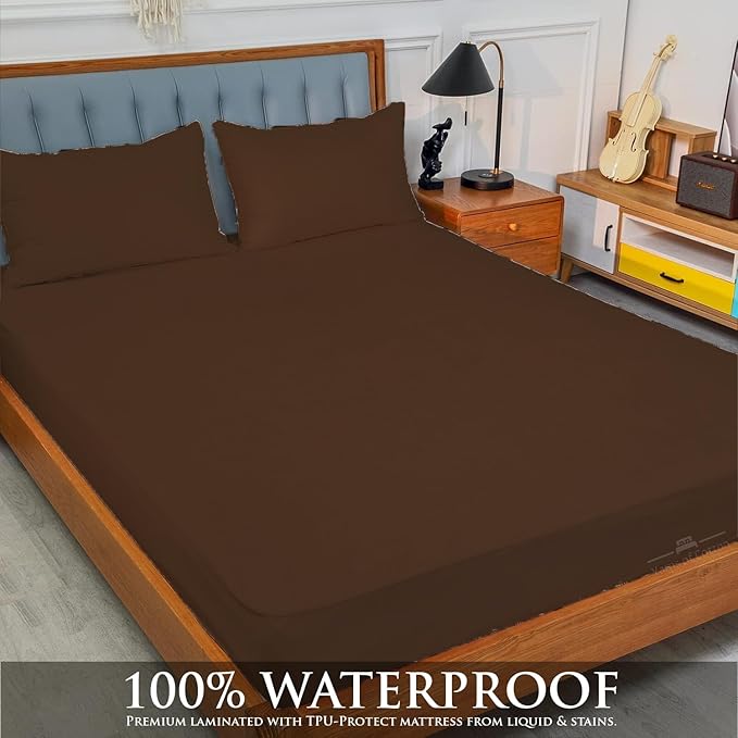 Cot Mattress Protector 30"x75" Waterproof, Terry Soft and Noiseless Mattress Protector Perfect for Daybed 30" X 75" Mattress/Narrow Twin/Cot Size/Rv Bunk/Camping Cot (Chocolate)