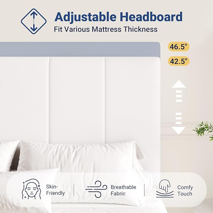 Allewie Full Size Velvet Lift Up Storage Bed Frame, Vertical Channel Tufted Headboard, Hydrualic Underneath Storage, Upholstered Platform Bed, Wooden Slats Support, No Box Spring Needed, White