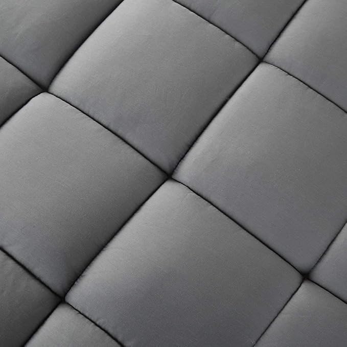 LEISURE TOWN Cotton Mattress Pad California King Fitted Quilted Mattress Cover Pillow Top Mattress Topper Cooling Soft Breathable Mattress Protector with 8-21 Deep Pocket,Machine Washable(72x84 Grey)